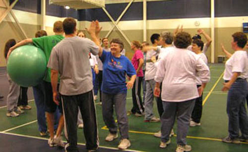 Benedictine Sisters after a wacky ball game